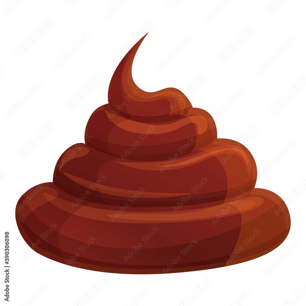Fresh chocolate paste icon. Cartoon of fresh chocolate paste vector icon for web design isolated on white background Fresh chocolate paste icon. Cartoon of fresh chocolate paste vector icon for web design isolated on white background