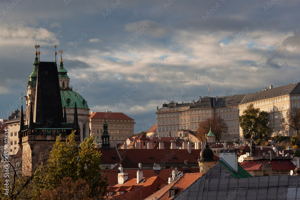 The view of the Prague roofs
