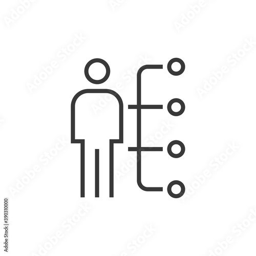 Employee skills icon isolated on white background. Employment symbol modern, simple, vector, icon for website design, mobile app, ui. Vector Illustration