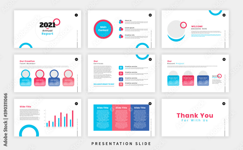 Business presentation template design. Presentation template and leaflet corporate marketing advertising.