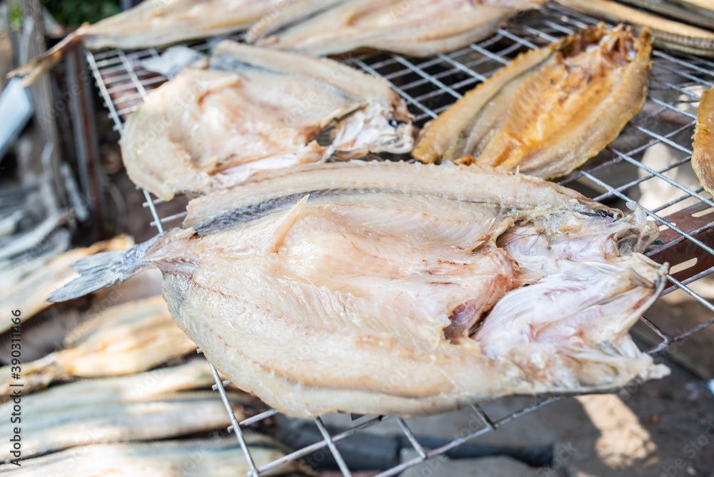 Salted fish dried in the sun