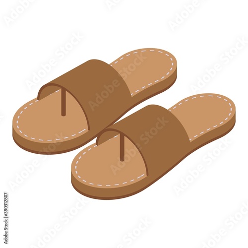 Boy sandals icon. Isometric of boy sandals vector icon for web design isolated on white background