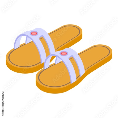 Trendy sandals icon. Isometric of trendy sandals vector icon for web design isolated on white background