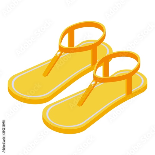 Light sandals icon. Isometric of light sandals vector icon for web design isolated on white background