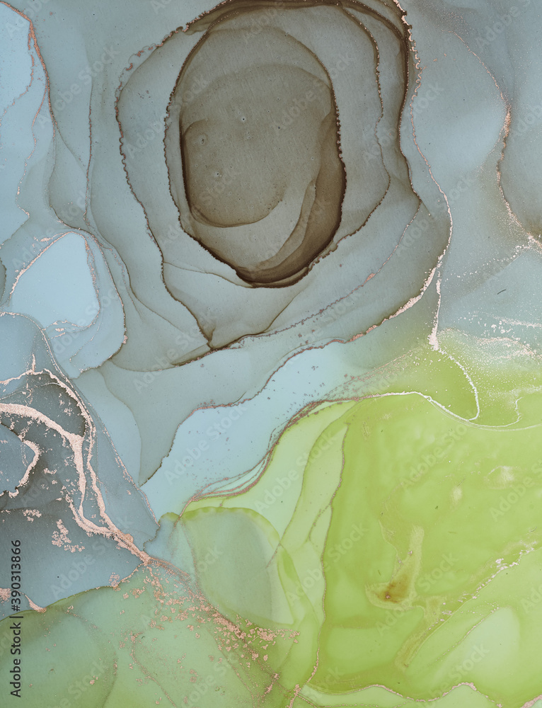 Naklejka premium Fluid Art . Modern аbstract colorful background, wallpaper. Mixing acrylic paints. Marble texture. Alcohol ink colors translucent
