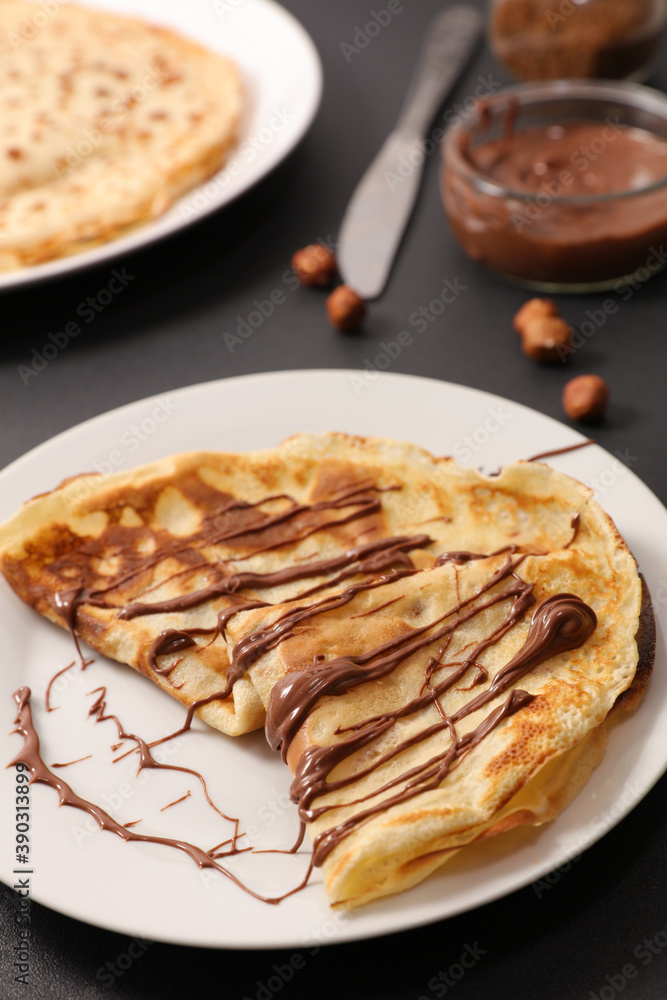 crepe with chocolate and hazelnut crepe with chocolate and hazelnut