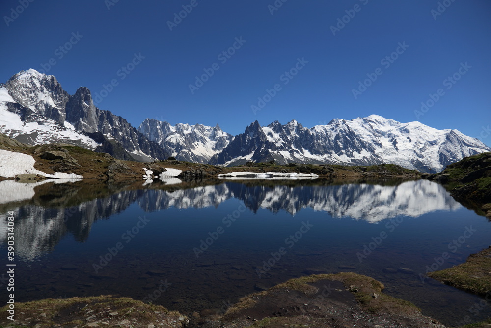 reflection of the alps