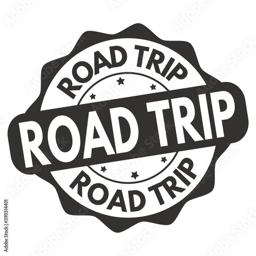 Road trip grunge rubber stamp