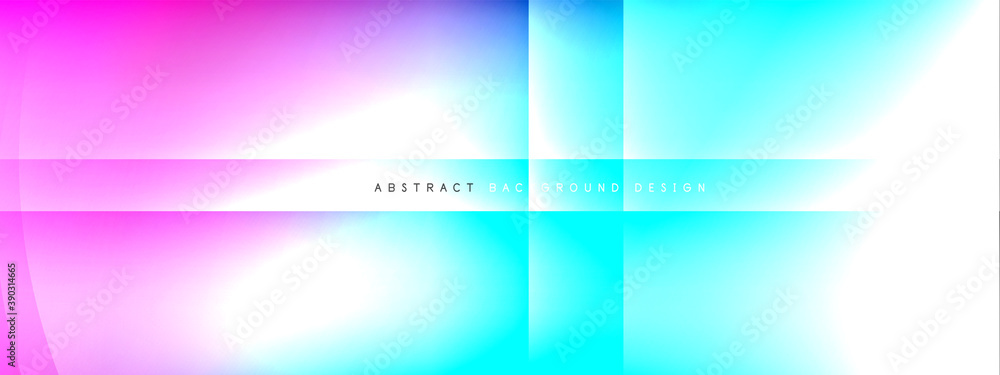 Vector abstract background - circle and cross on fluid gradient with shadows and light effects. Techno or business shiny design templates for text