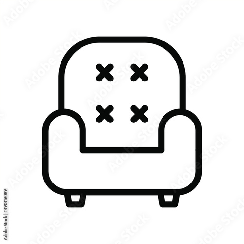 Office Chair Icon Vector Template Flat Design on background