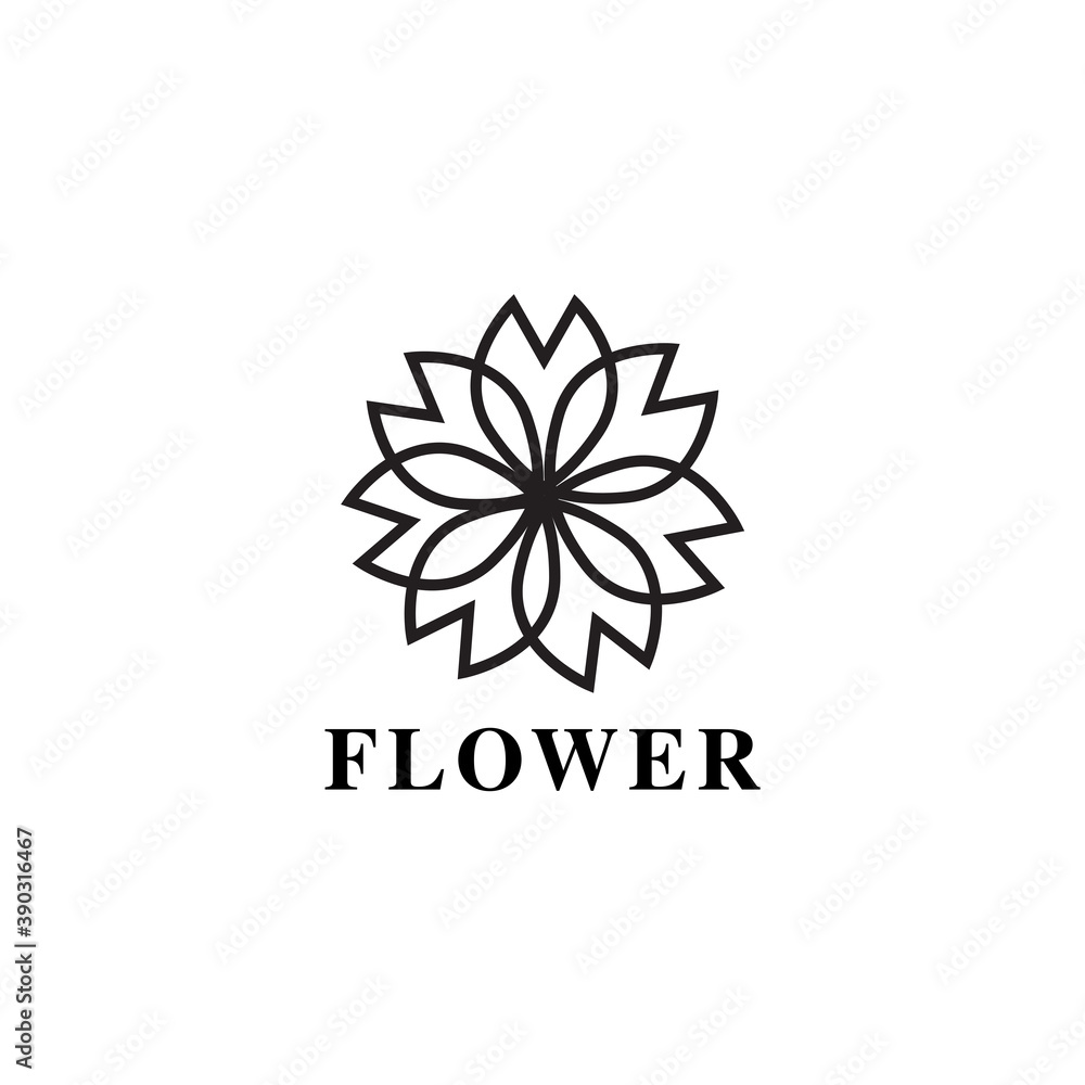 Flower Logo Vector Minimalist Symbols