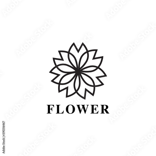 Flower Logo Vector Minimalist Symbols