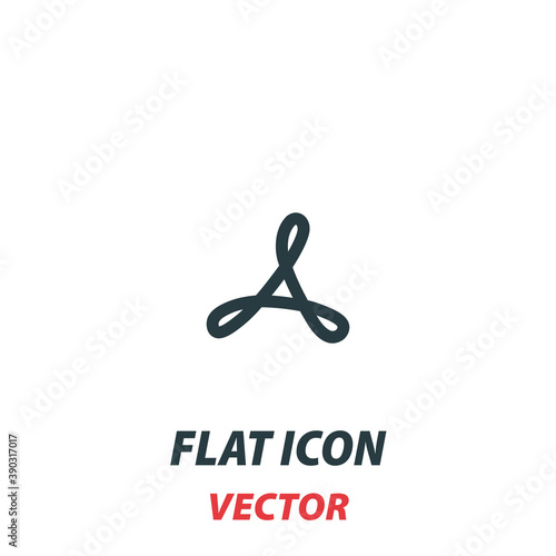 Loop Knot Infinite icon in a flat style. Vector illustration pictogram on white background. Isolated symbol suitable for mobile concept, web apps, infographics, interface and apps design