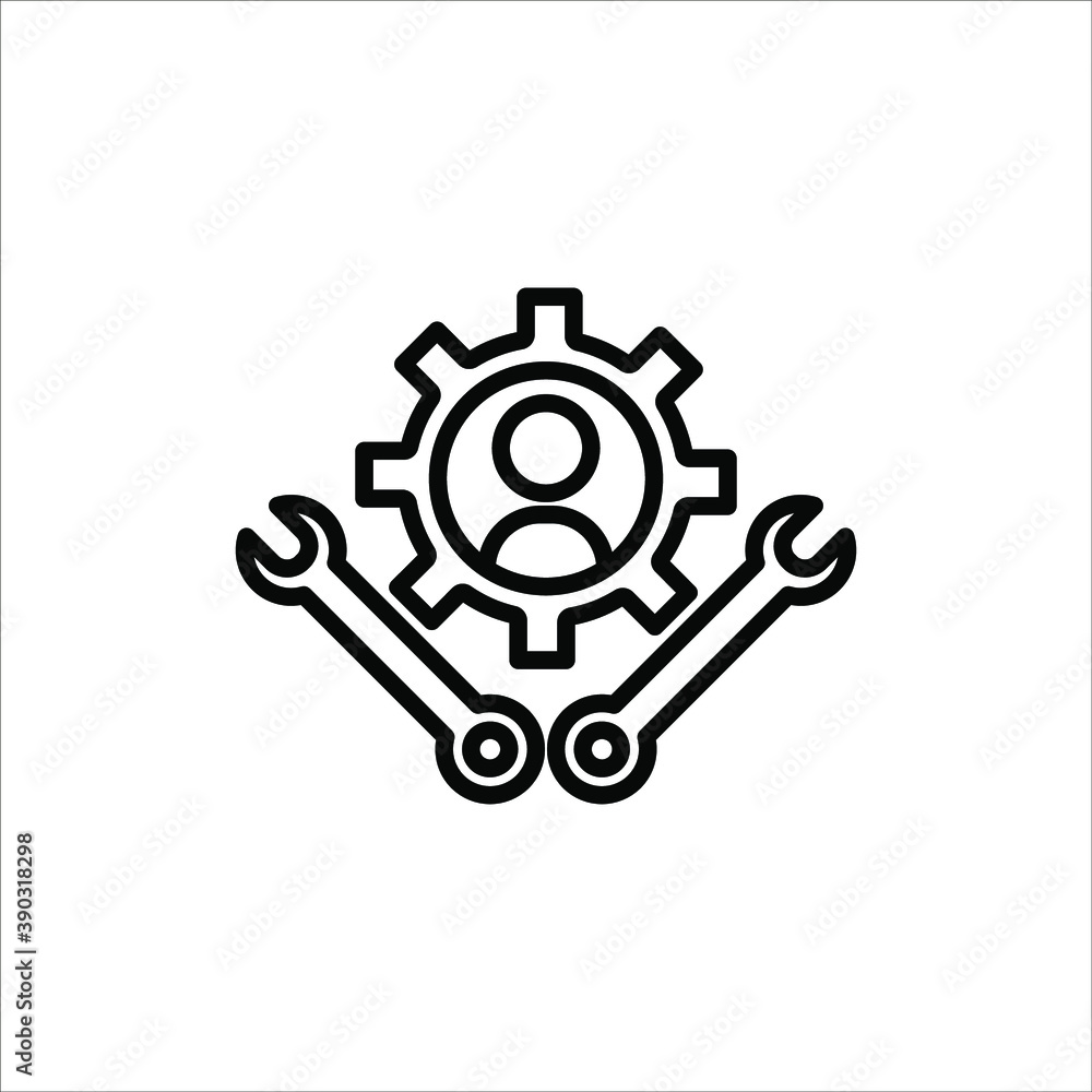 Technician icon with simple silhouette design isolated on white background. vector eps 10 Technician icon with simple silhouette design isolated on white background. vector eps 10