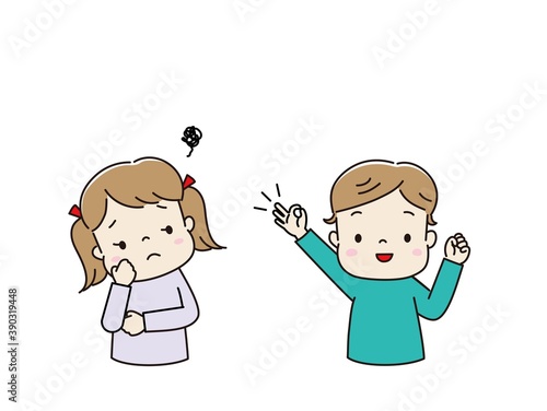 できた！と喜ぶ子とわからなくて考え込む子