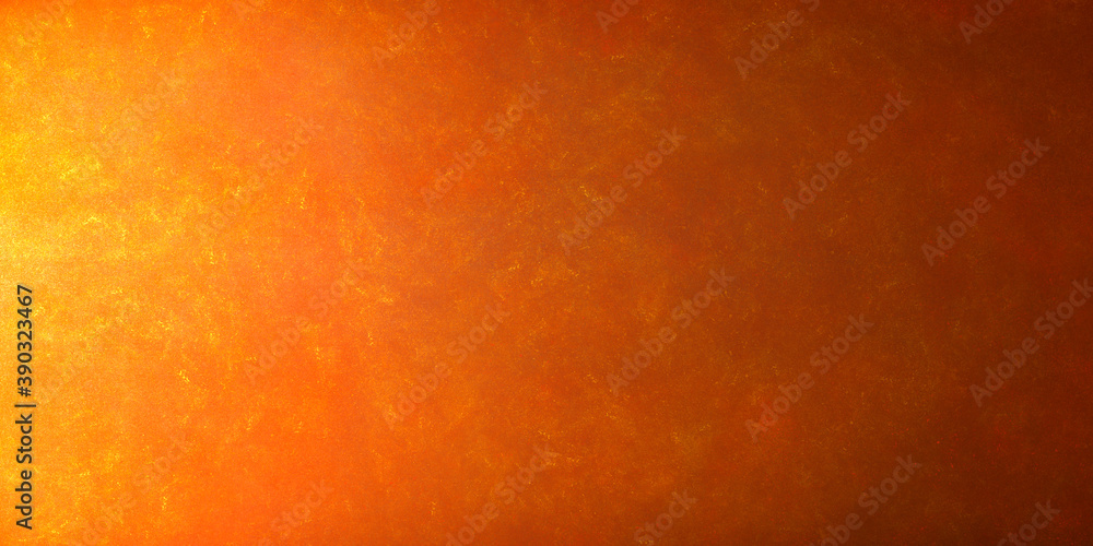 Abstract watercolor grunge background in fiery shades. Golden surface banner