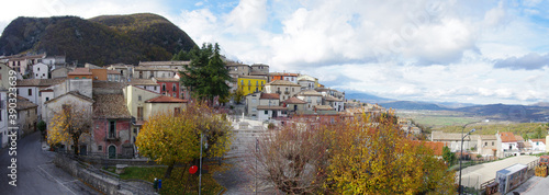 Overview of the small village of Guardiaregia in the province of Campobasso