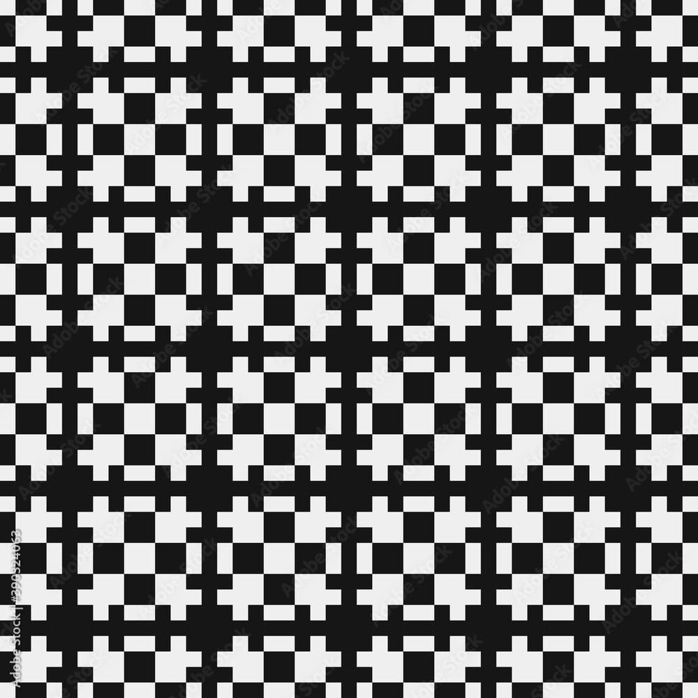 Fototapeta premium Abstract Cross Pattern Dots Logo generative computational art illustration