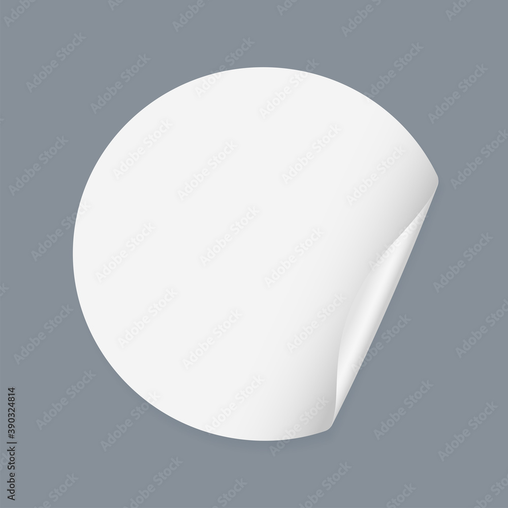 White round paper sticker mock up White round paper sticker mock up