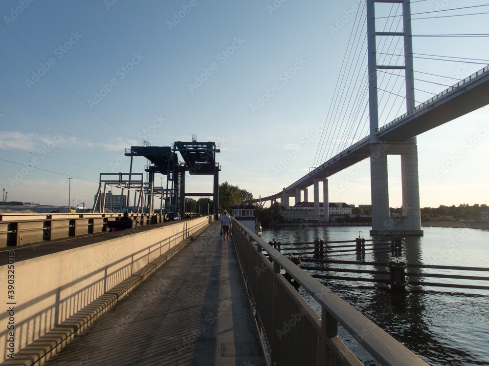 stralsund bridge crossing from rugen to germany mainland