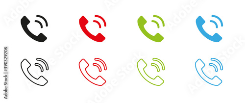 Vektor Web Kontakt Telefon Symbole