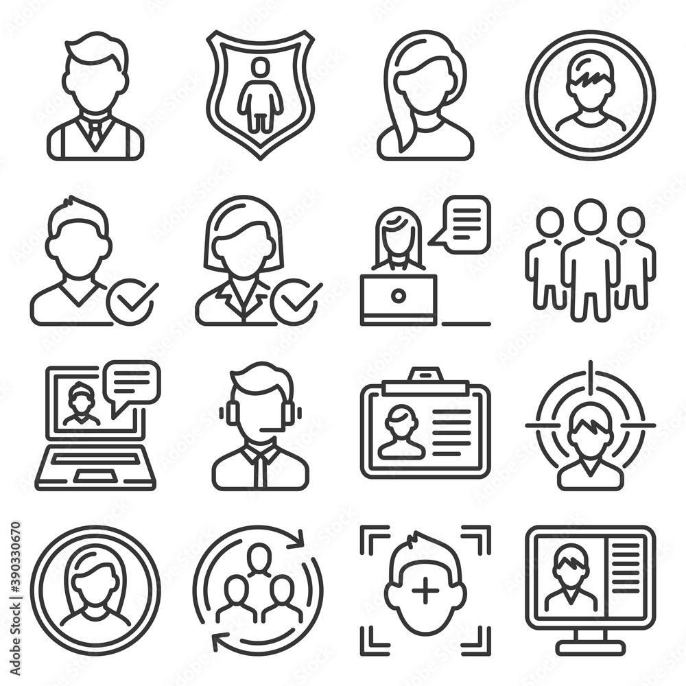 User Profile and Avatar Icons Set. Vector User Profile and Avatar Icons Set. Vector