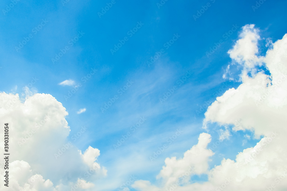 Fantastic soft white clouds against blue sky Fantastic soft white clouds against blue sky