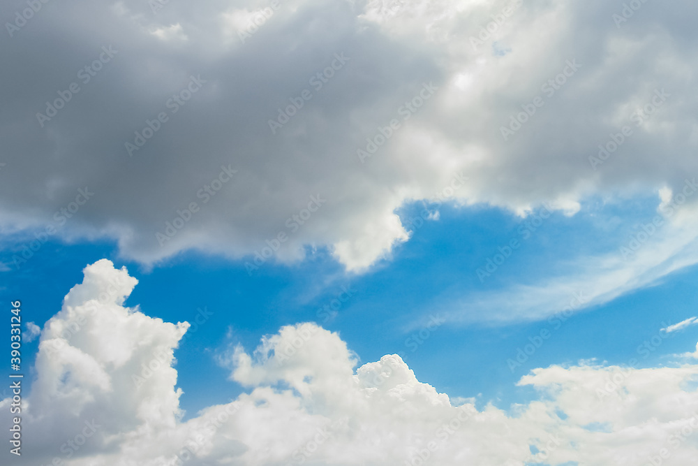 Fantastic soft white clouds against blue sky Fantastic soft white clouds against blue sky