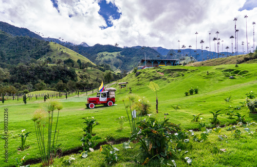 landscape of the mountains in Cocora national park salento colombia andes
