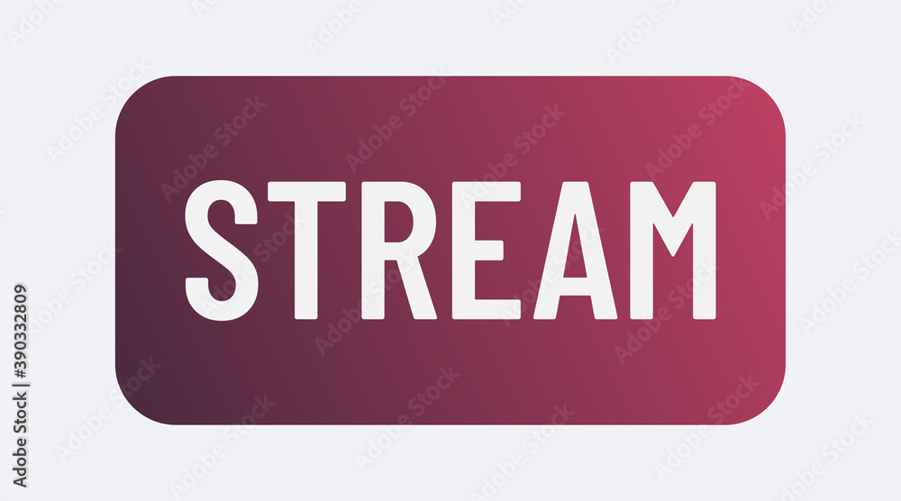 Red stream. Bright gradient button. Internet symbol broadcasting, online stream on a background. Streaming icon Red stream. Bright gradient button. Internet symbol broadcasting, online stream on a background. Streaming icon