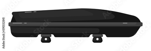 Car roof box, rack or carrier isolated on white background