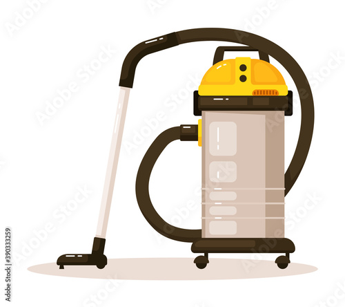 Industrial electric vacuum cleaner device isolated on white