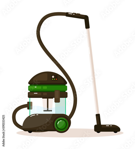 Washing vacuum cleaner robot cyclone isolated on white