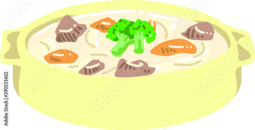 ホワイトシチューのベクターイラスト
