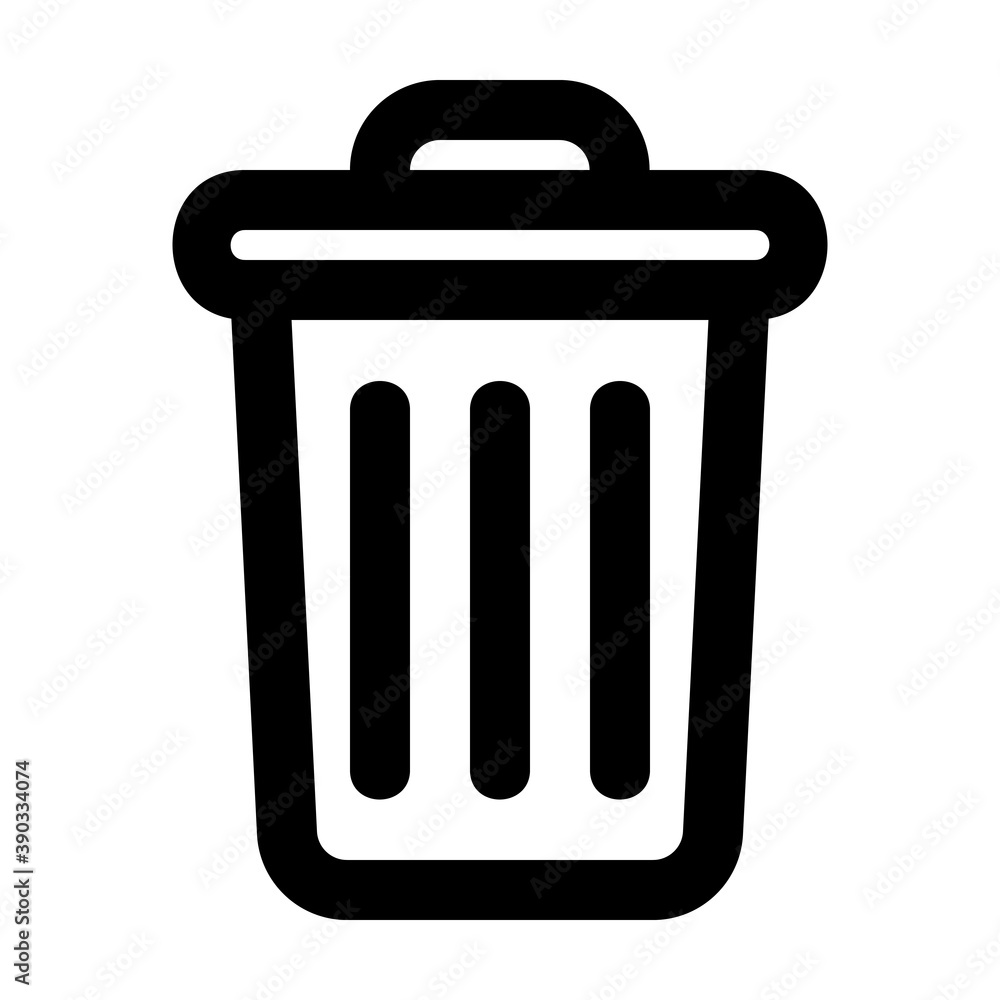 Delete icon vector illustration in line style for any projects Delete icon vector illustration in line style for any projects