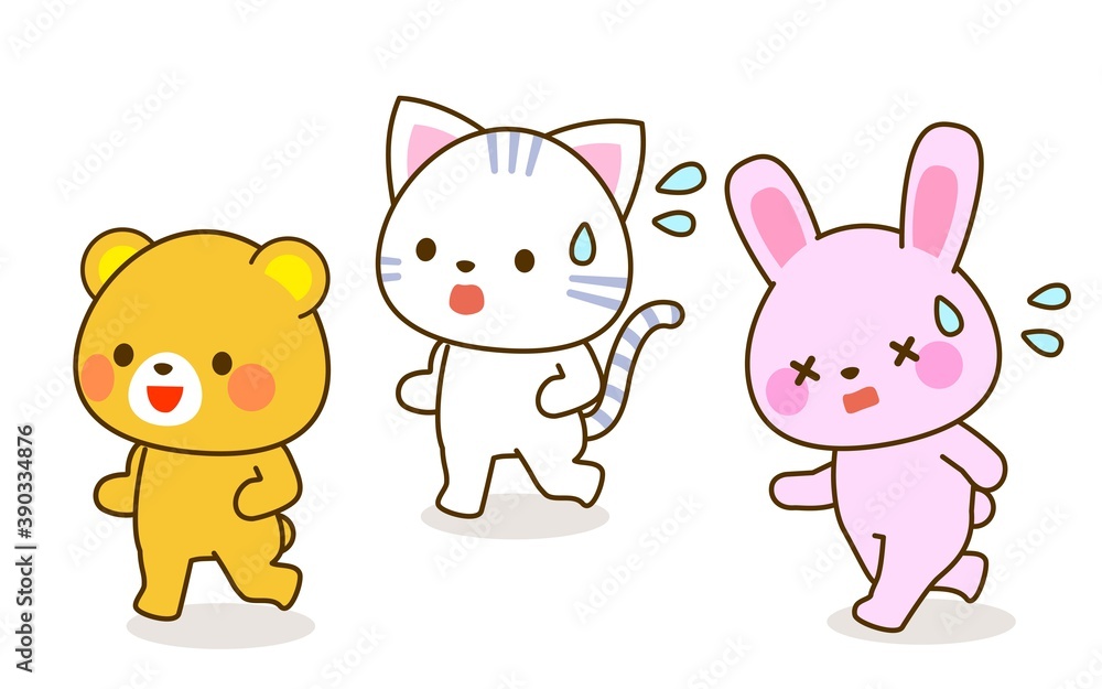 走る動物のイラスト 走る動物のイラスト