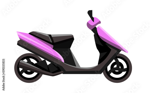 Vector scooter motorbike isolated on white background