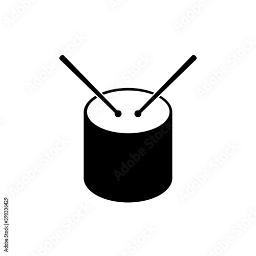 Drum icon isolated on white background