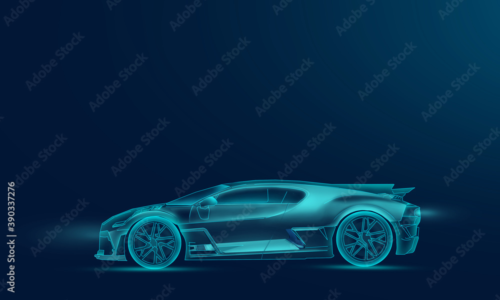 Car technology background picture, illustration background, illustration rendering
