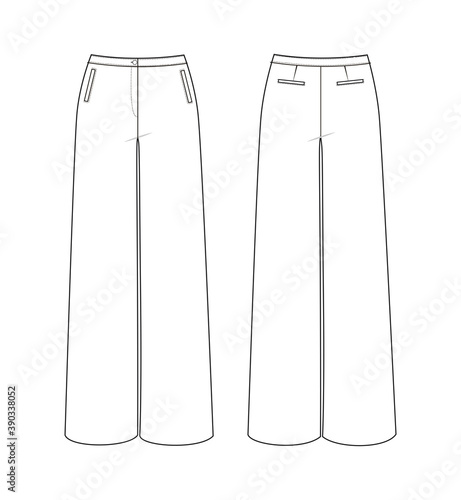 white pants isolated on white background