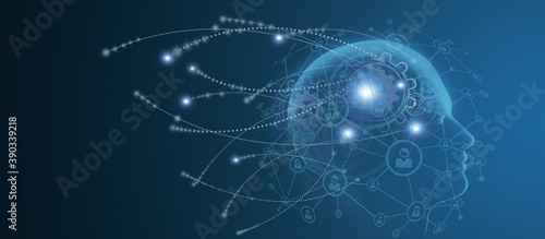 Creative artificial intelligence technology background picture, illustration background, illustration rendering