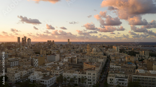 Libya capital Tripoli skyline view

