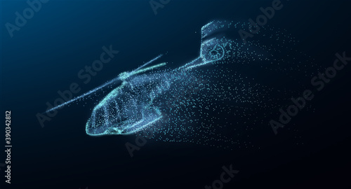 Helicopter background image, illustration background, illustration rendering