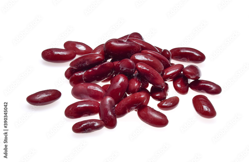 Red kidney bean, canned beans isolated on white background. Red kidney bean, canned beans isolated on white background.