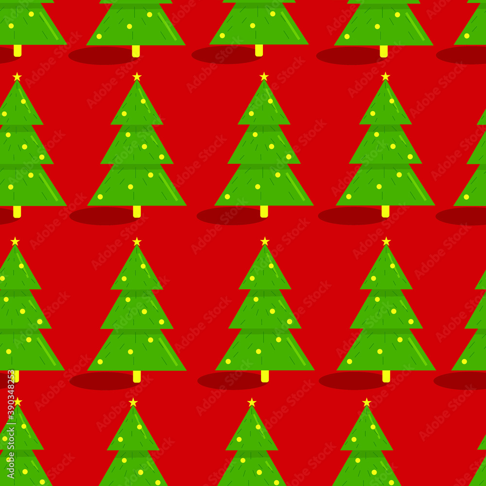 christmas background with trees