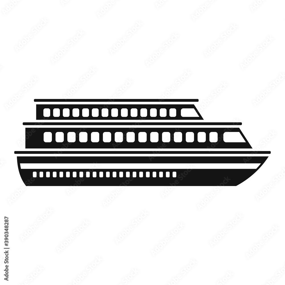 Tourism cruise icon. Simple illustration of tourism cruise vector icon for web design isolated on white background Tourism cruise icon. Simple illustration of tourism cruise vector icon for web design isolated on white background