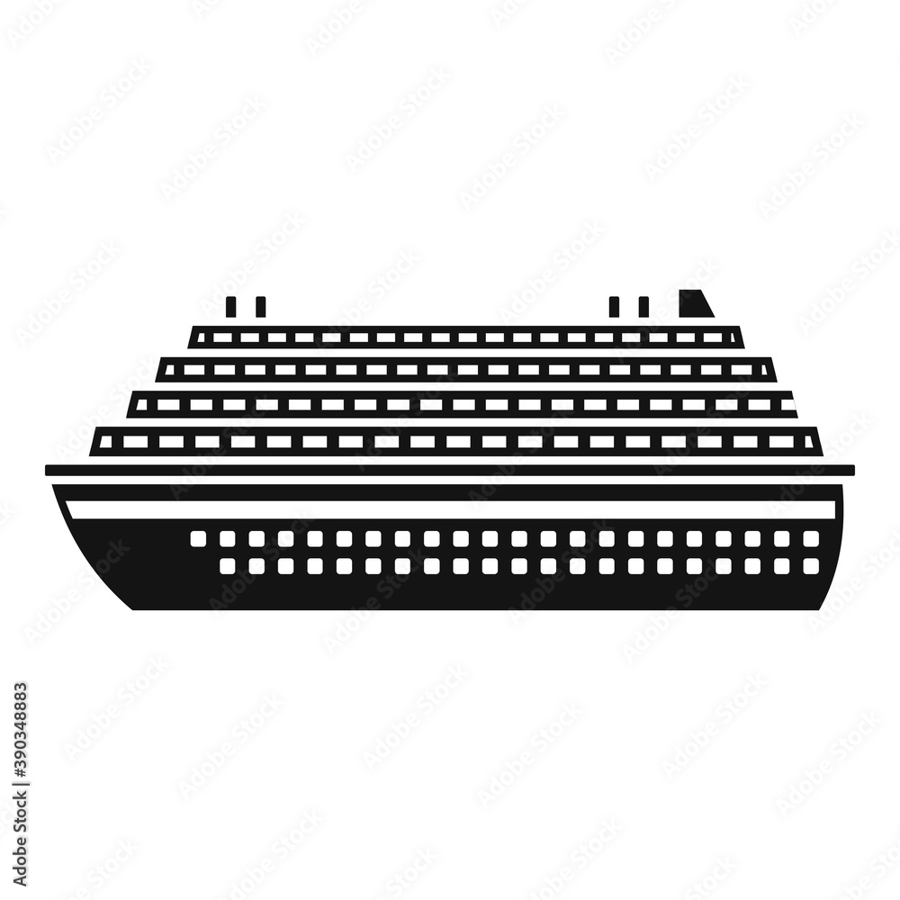 Voyage cruise icon. Simple illustration of voyage cruise vector icon for web design isolated on white background