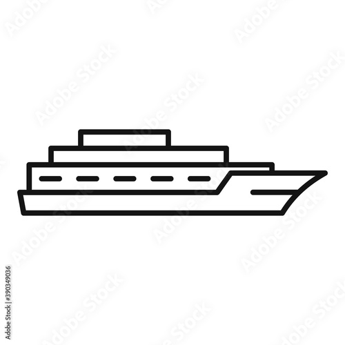 Cruise icon. Outline cruise vector icon for web design isolated on white background