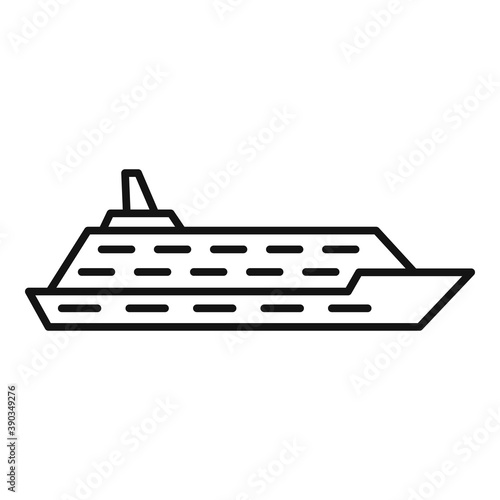 Ocean cruise icon. Outline ocean cruise vector icon for web design isolated on white background
