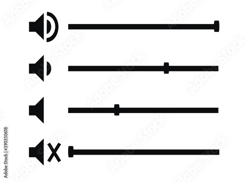 Sound bar slider. vector illustration